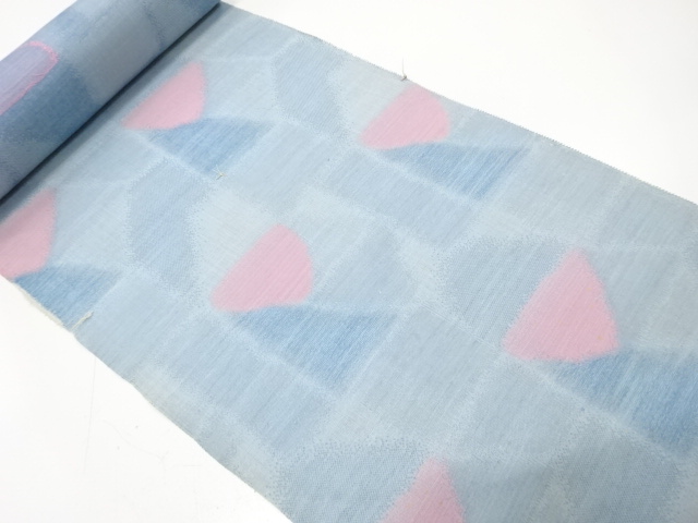 アンティーク　幾何学模様織り出し　着尺反物